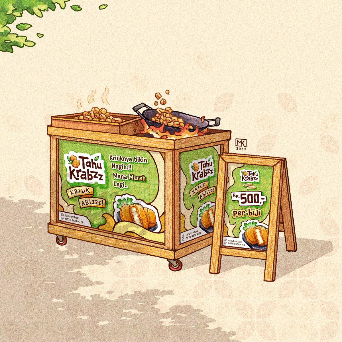 mkbanjar's tweet photo. Food stand illustration 😋🍃
#illustration #foodstand #commission https://t.co/HpbJiigiVI
