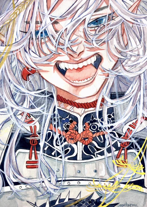 #見た人も無言で銀髪or白髪をあげる 