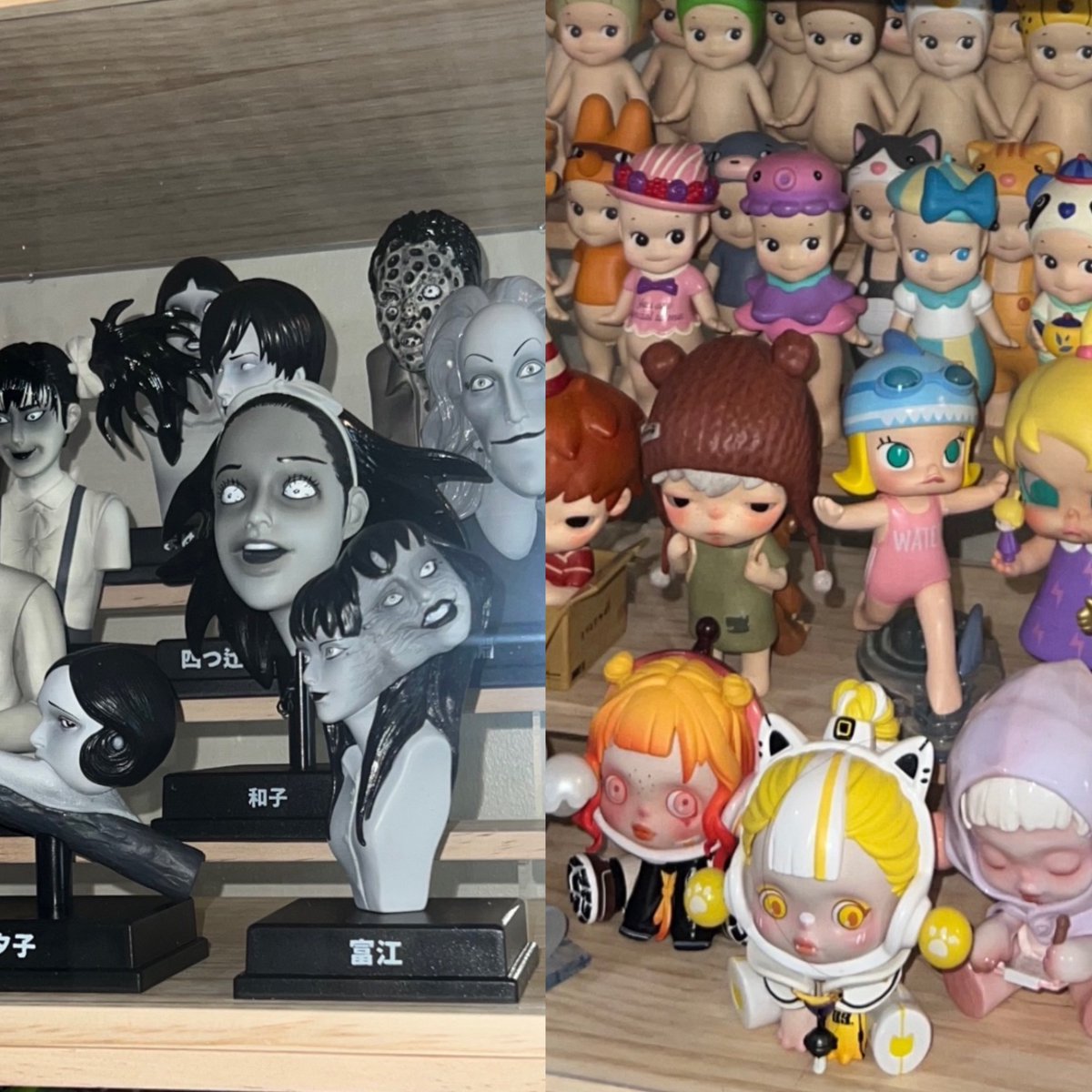 tausjnk's tweet photo. Maloi’s collections are both scary and cute at the same time 😭 https://t.co/wJpeLf6Psv