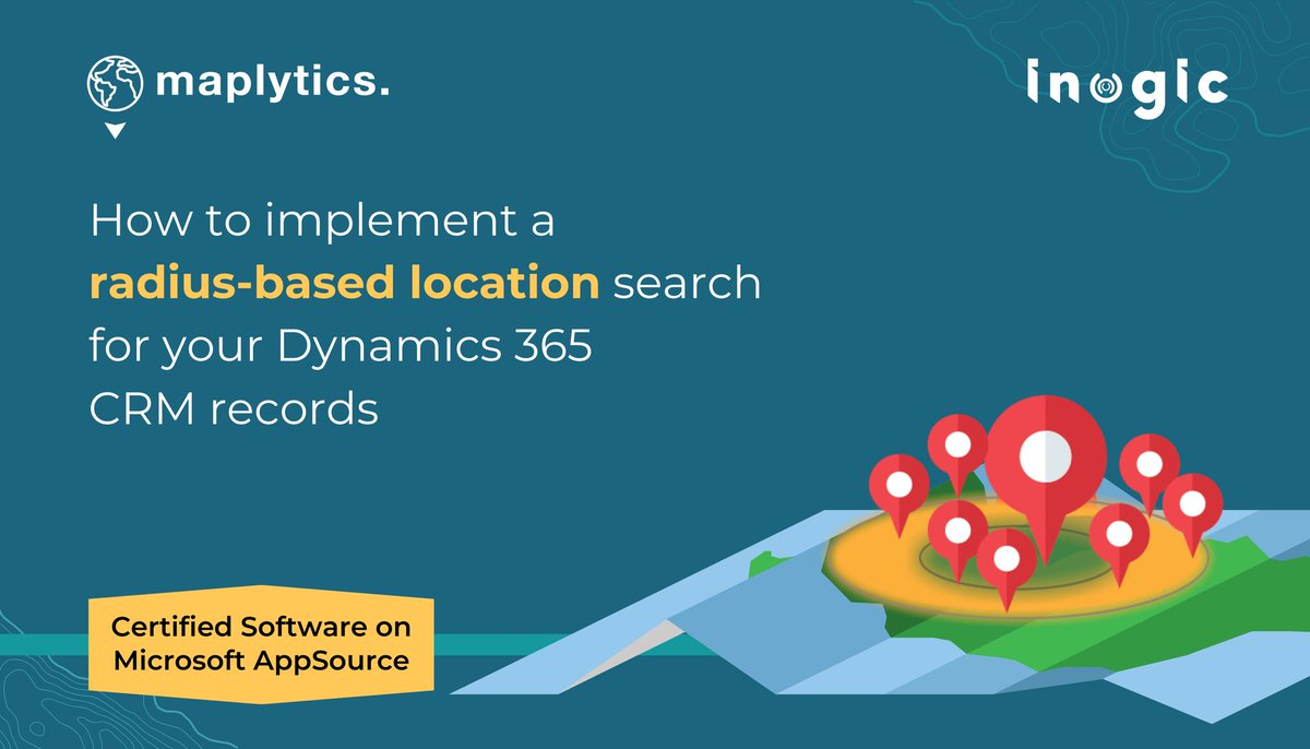 Maplytics's tweet image. How to implement a radius-based location search for your Dynamics 365 CRM records

bit.ly/4fMXd8n

#Sales #ProximitySearch #Dynamics365 #CRM