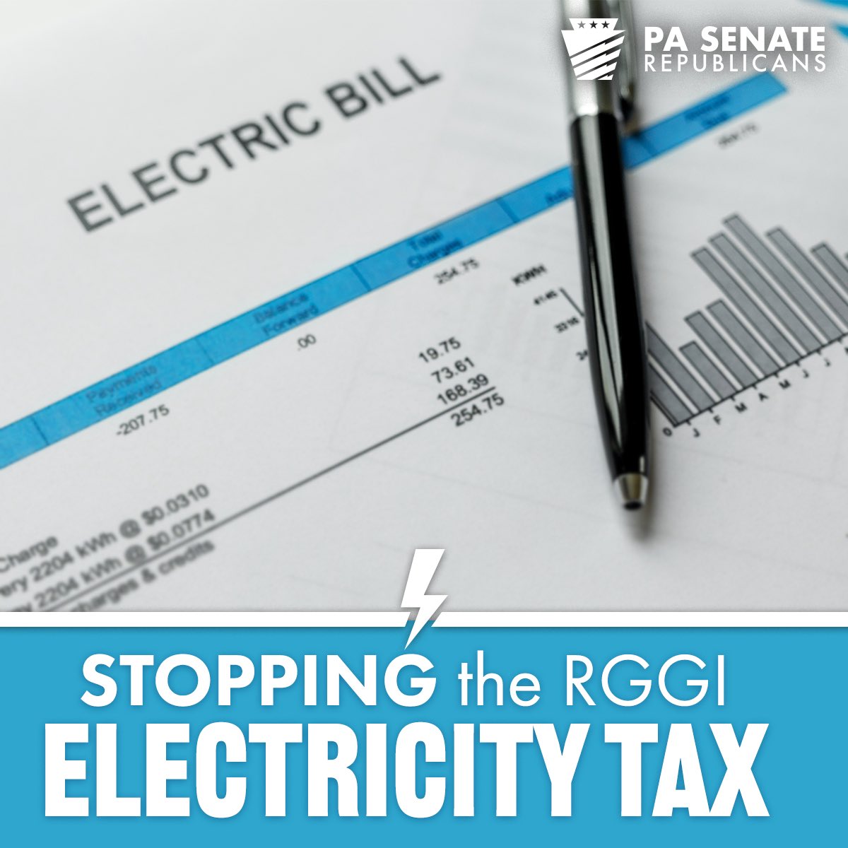 Today the #PASenate approved legislation I introduced to repeal the #RGGI electricity tax enacted through executive order by the Wolf Administration in 2019. This tax would hurt consumers and kill jobs, with no significant environmental benefit.