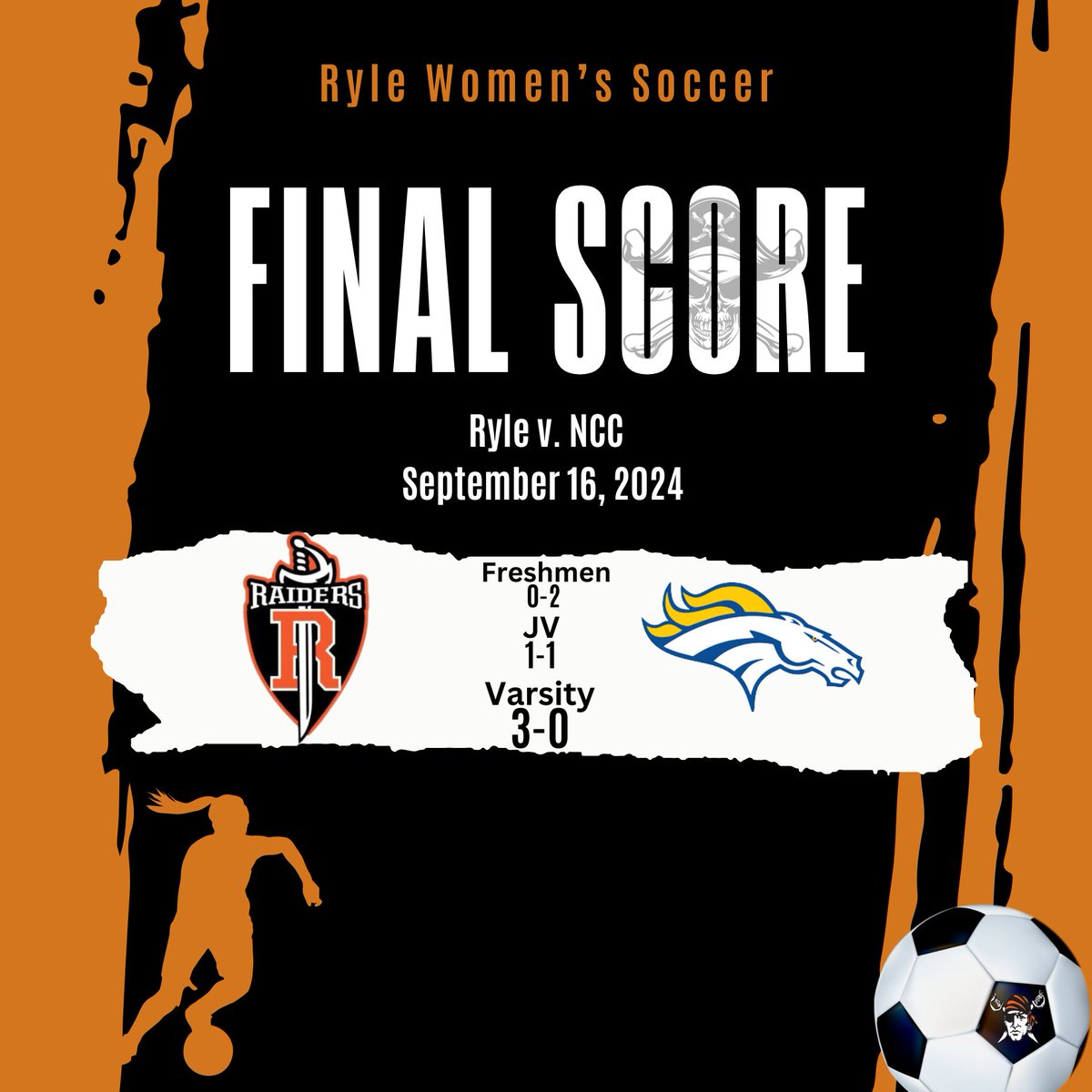 Fantastic games at Ryle last night! Way to go! ⚽️⚔️🏴‍☠️