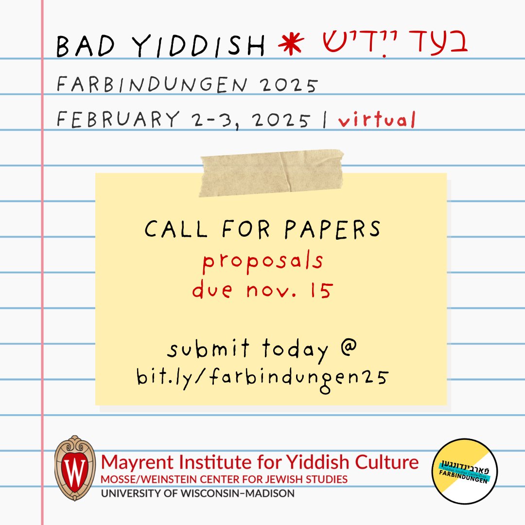 Farbindungen Yiddish Studies Conference tweet media