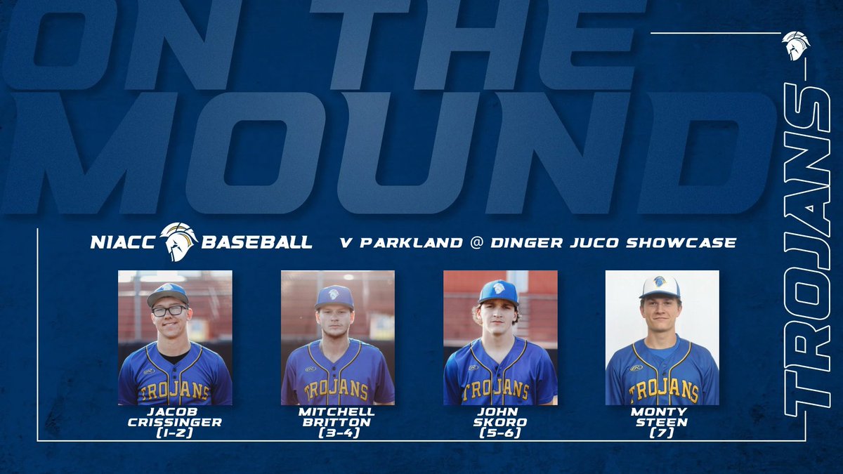 The Trojans will be all over the place this coming weekend. Going to be in Norwalk on Friday at the <a href="/ICCACSports/">ICCAC Sports</a> scrimmage. Then heading to Carterville, IL on Saturday to participate in the <a href="/DingerJUCO/">Dinger JUCO Showcase</a> event. Here is our Pitching Rotation for the Weekend.
