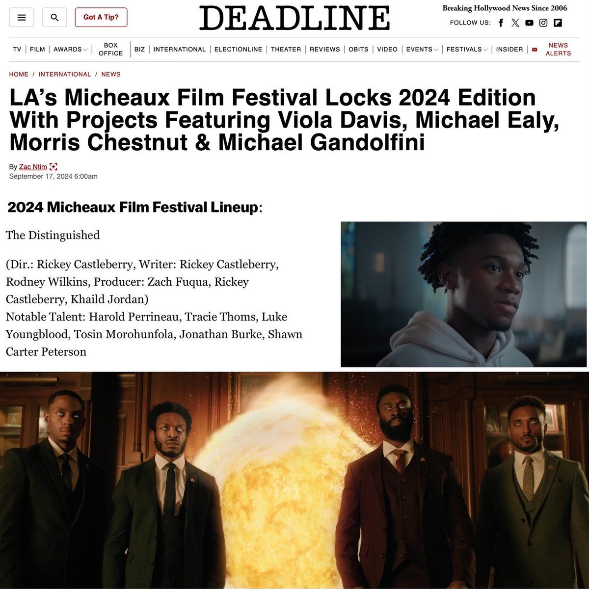 Jonathan Burke (@itsjonburke) on Twitter photo BABY’S 1ST <a href="/DEADLINE/">Deadline</a> MENTION for on camera work! THANK U, <a href="/MicheauxFilmFst/">The Micheaux® Film Festival</a> & <a href="/distinguished38/">The Distinguished</a>!
Purchase your tickets here for a screening you won’t want to miss on October 22nd, 2024 @ 6:30pm: micheauxfilmfest.com/opening-short/…
#thedistinguishedfilm #micheauxfilmfestival #shortfilm BABY’S 1ST <a href="/DEADLINE/">Deadline</a> MENTION for on camera work! THANK U, <a href="/MicheauxFilmFst/">The Micheaux® Film Festival</a> & <a href="/distinguished38/">The Distinguished</a>!
Purchase your tickets here for a screening you won’t want to miss on October 22nd, 2024 @ 6:30pm: micheauxfilmfest.com/opening-short/…
#thedistinguishedfilm #micheauxfilmfestival #shortfilm