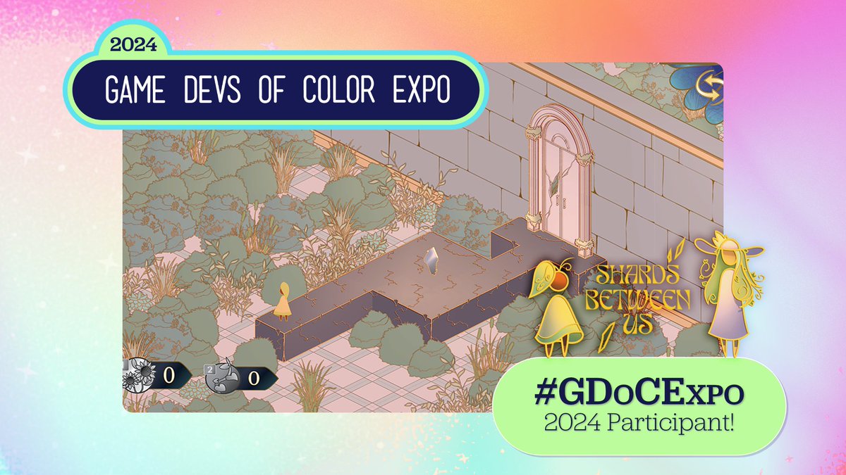 Queensguard Games (@queensguard_) on Twitter photo Our little plant puzzler has made it to the <a href="/GDoCExpo/">Game Devs of Color Expo</a> !! You can find Shards Between Us at the Steam Showcase AND amongst the amazing games at the Expo. Please come check out the Expo for some heartfelt talks, panels and workshops 🌿
👀Mayhaps a discount code will help?: gdoc20 Our little plant puzzler has made it to the <a href="/GDoCExpo/">Game Devs of Color Expo</a> !! You can find Shards Between Us at the Steam Showcase AND amongst the amazing games at the Expo. Please come check out the Expo for some heartfelt talks, panels and workshops 🌿
👀Mayhaps a discount code will help?: gdoc20