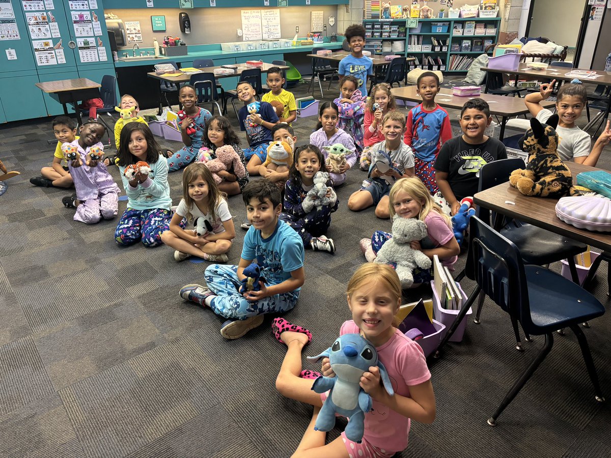 A special PJ &amp; Stuffy day for our first class party in 2nd grade! 🥰 Proud of these kiddos for working so hard to earn compliments from other teachers around school! <a href="/RStar512/">Rising Star Elementary ⭐️</a>