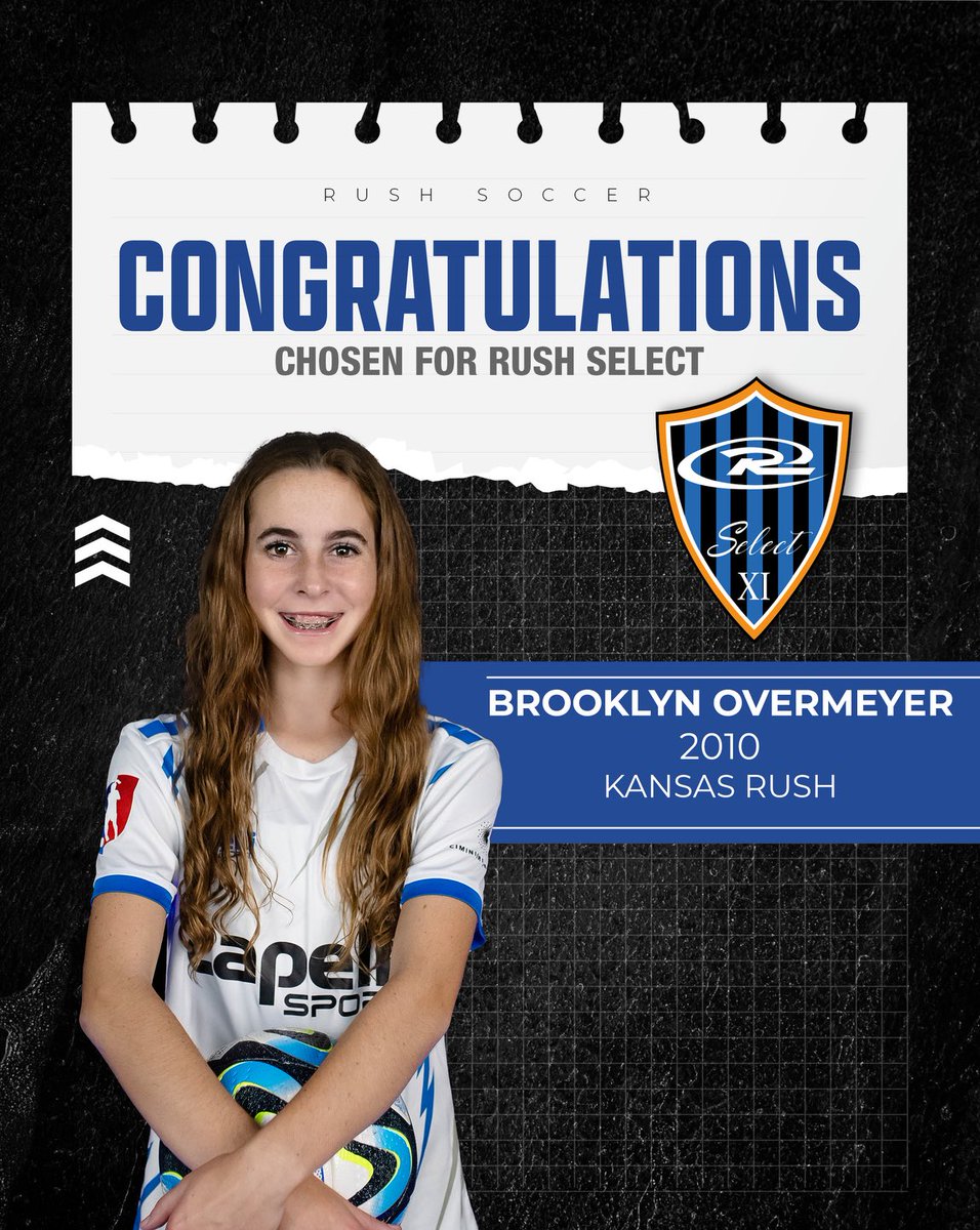 Brooklyn Overmeyer (@brookovermeyer) on Twitter photo I’m so excited that I have been selected for the Midwest Rush Select Team! Looking forward to representing Kansas Rush for this event and playing with other rush players across the country!!
<a href="/Rushselect/">Rush Select</a> <a href="/RushSoccer/">Rush Soccer</a> <a href="/KSRush10GA/">Kansas Rush 10 GA</a> <a href="/KSRGirlsAcademy/">Kansas Rush Girls Academy</a> I’m so excited that I have been selected for the Midwest Rush Select Team! Looking forward to representing Kansas Rush for this event and playing with other rush players across the country!!
<a href="/Rushselect/">Rush Select</a> <a href="/RushSoccer/">Rush Soccer</a> <a href="/KSRush10GA/">Kansas Rush 10 GA</a> <a href="/KSRGirlsAcademy/">Kansas Rush Girls Academy</a>