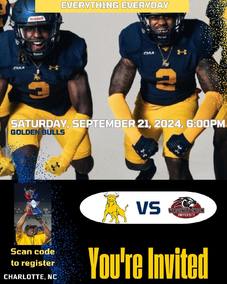Thank you <a href="/coachworth17/">Chi-Emeke Worthington</a> for the game day invite this saturday at JCSU
<a href="/PorterRidgeFB/">Porter Ridge Football</a> <a href="/Dabigman41/">Damien Jackson</a>