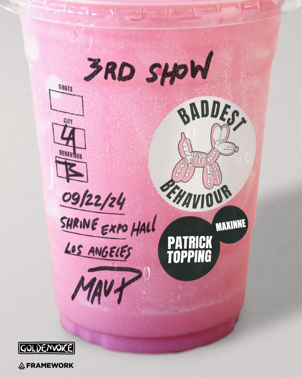 🚨 GIVEAWAY - Win TWO tickets to see @realMauP at the <a href="/ShrineLA/">Shrine Auditorium & Expo Hall</a> w/ <a href="/Patrick_Topping/">Patrick Topping</a> this Sunday night.

1. Text MAU P to (323) 772-6942 to enter and win *Important*    

2. Follow <a href="/GlobalDanceGDE/">GDE</a>

3. Quote this with “BADDEST BEHAVIOR”  

4. Tag your +1 in the replies