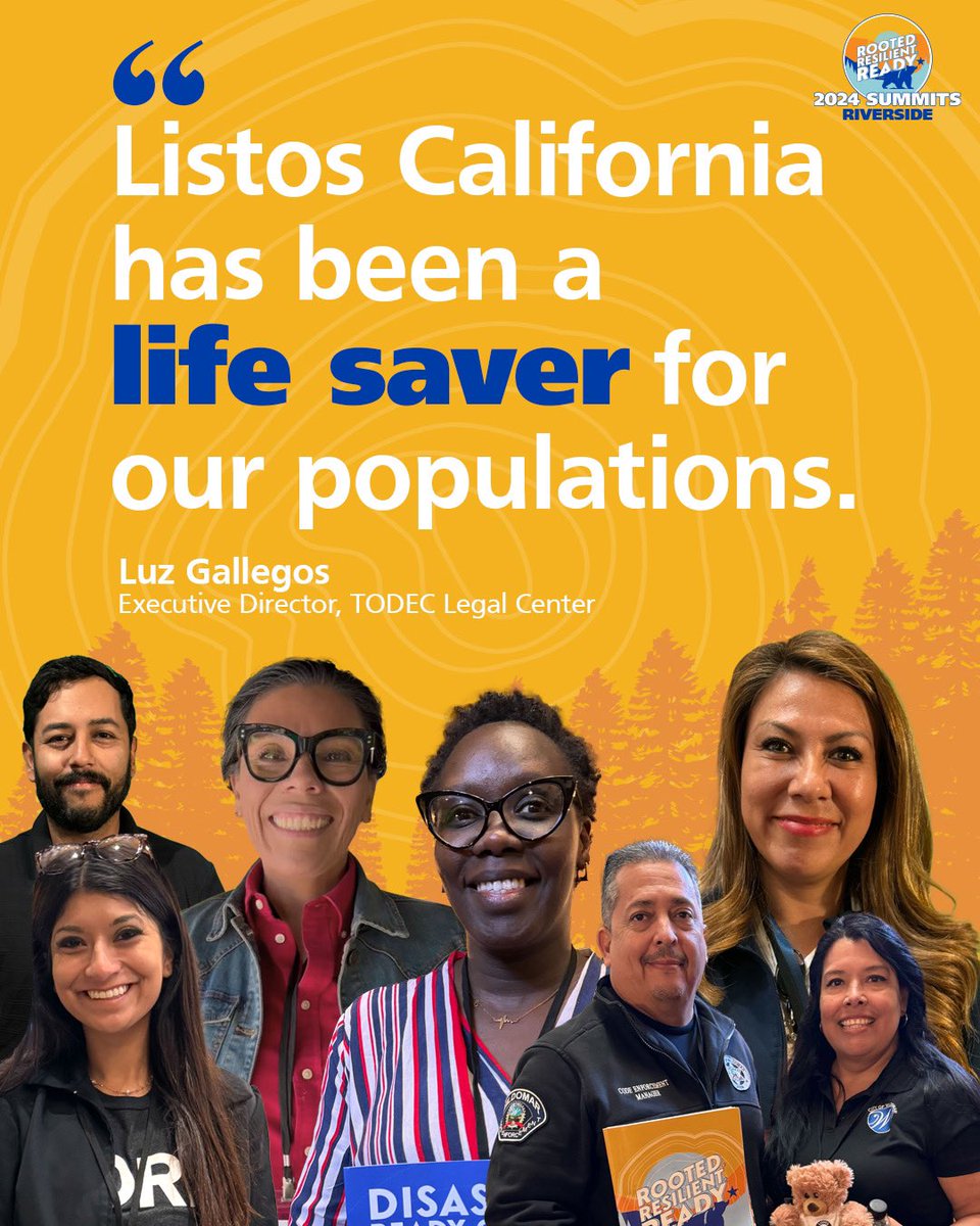 Listos California (@listosca) on Twitter photo Thank you, <a href="/riversidecagov/">City of Riverside,CA</a>!
Our Regional Disaster Ready Summits aim to prepare communities to respond swiftly to disaster needs and build resilience in California’s most high-risk areas.
Next stop: San Diego!
#RootedResilientReady #ListosCalifornia Thank you, <a href="/riversidecagov/">City of Riverside,CA</a>!
Our Regional Disaster Ready Summits aim to prepare communities to respond swiftly to disaster needs and build resilience in California’s most high-risk areas.
Next stop: San Diego!
#RootedResilientReady #ListosCalifornia