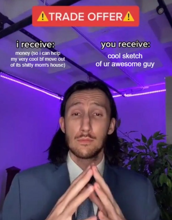 Daily_GayPeople's tweet photo. posted about it on my art acc but i do currently have commissions open! help me save up to get my super awesome amazing boyfriend out of a very shitty household, any questions/inquires should be directed to @Homunculoser_ or Homunculoser on discord much love! https://t.co/4V8SIvpb4C