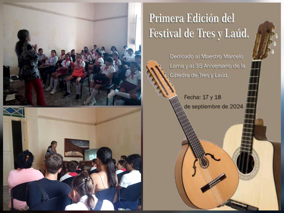 Los estudiantes de la Escuela Elemental de Arte "Ernesto Lecuona", tuvieron la oportunidad de participar en la conferencia titulada "El Tres y el Laúd en la #MúsicaCampesina Espirituana", a cargo de la MsC. Sayli Alba Álvarez. #Cuba
🔻Más Detalles🔻 facebook.com/share/p/XKvN4E…