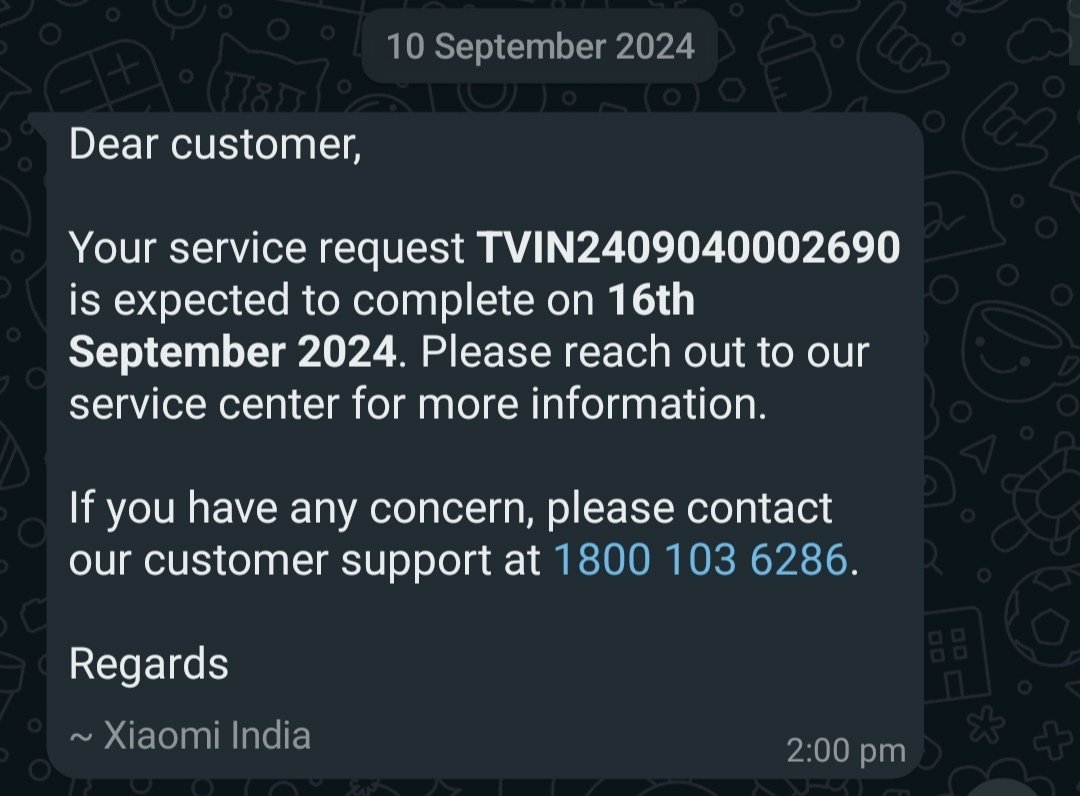 SagarChavan05's tweet photo. @MiIndiaSupport Dear team please support for completing following request regarding replacement of Mi TV panal as I have raised complaint on 22nd Aug 2024.But still no proper support from Mi team. https://t.co/w6LCXQ1TDj