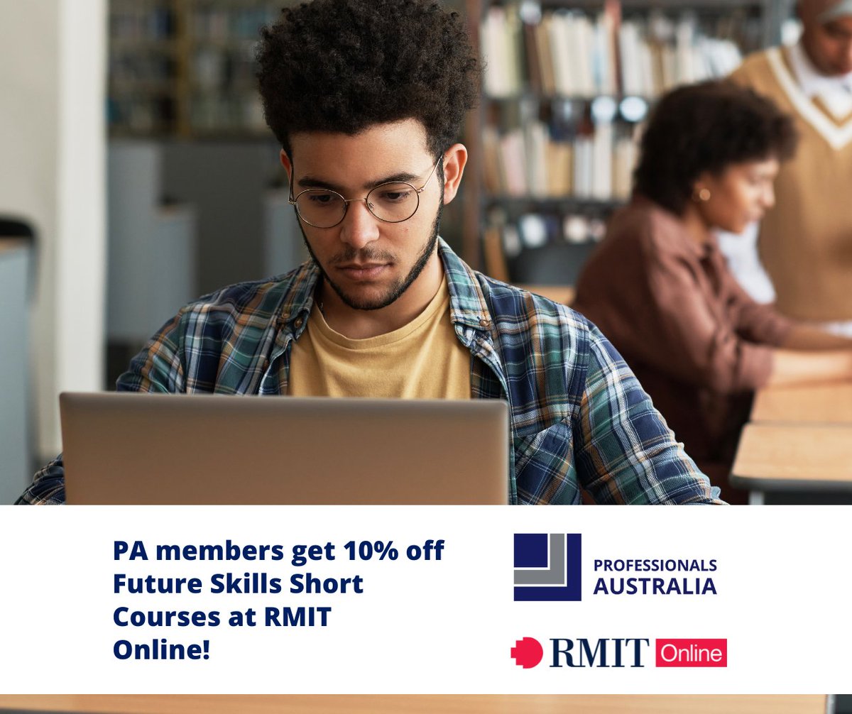 Real-world skills, job-ready knowledge, and a 10% discount for union members on all Future Skills courses with RMIT Online. Log into your member portal to access this special offer: bit.ly/4bAyBNC