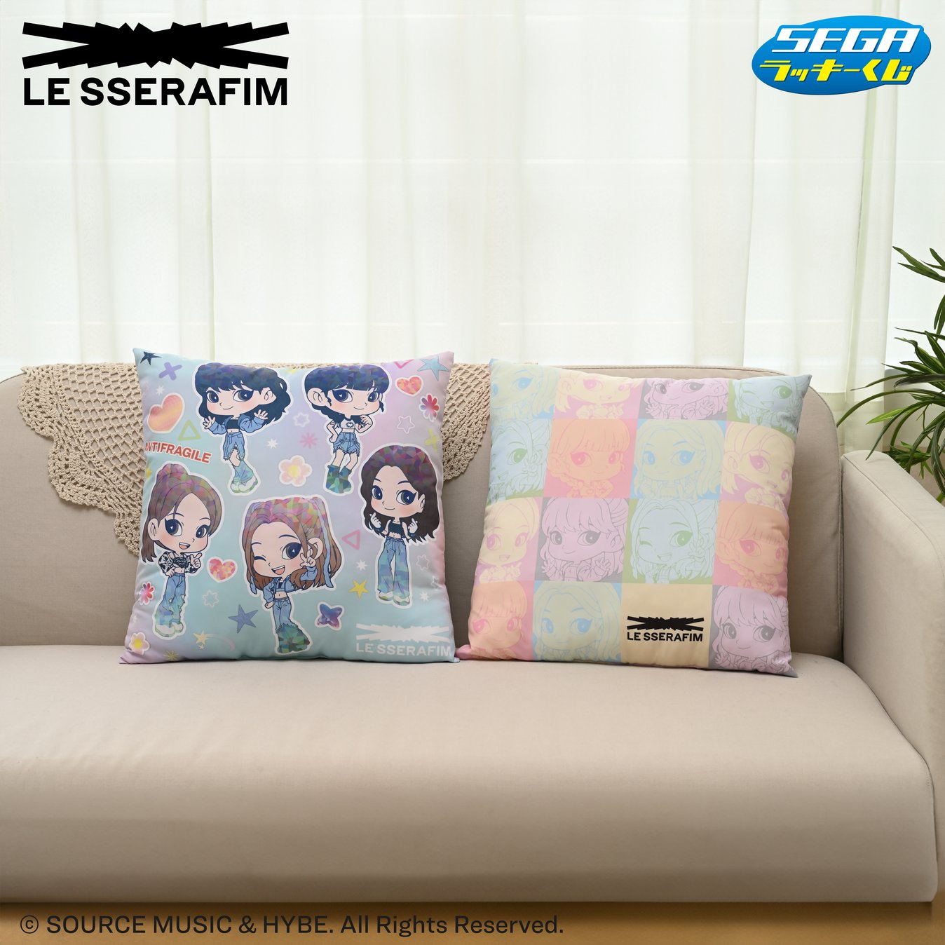 Le Sserafim SAKURA サクラ　セガラッキーくじセット セガ限定「LE SSERAFIM -FEARLESS-」のデフォルメデザイン！ 猫