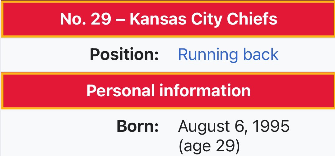 Chiefs signed 29-year old, Kareem Hunt and made him #29 on Patrick Mahomes’ 29th birthday. Superbowl LIX is on 2/9. 

29 = 10th Prime

#29 Hunt comes in for injured #10 Pacheco. 

Hunt was Cleveland’s #27, and in Superbowl LIX, Chiefs can pick up their 27th playoff win.
