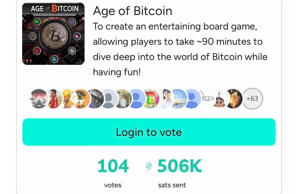BitToonDAO (@bittoondao) on Twitter photo #AgeofBitcoin won the 1st prize in #TBC2024 🎉
Thank you for voting! 🙏
Thank you for joining us! 🥰
Thank you to all the team members (both present on the stage or not.) 💪
Thank you to <a href="/RightShift_to/">Right Shift</a> for playing such a vital role behind the event! 🥹
geyser.fund/grants/11 #AgeofBitcoin won the 1st prize in #TBC2024 🎉
Thank you for voting! 🙏
Thank you for joining us! 🥰
Thank you to all the team members (both present on the stage or not.) 💪
Thank you to <a href="/RightShift_to/">Right Shift</a> for playing such a vital role behind the event! 🥹
geyser.fund/grants/11