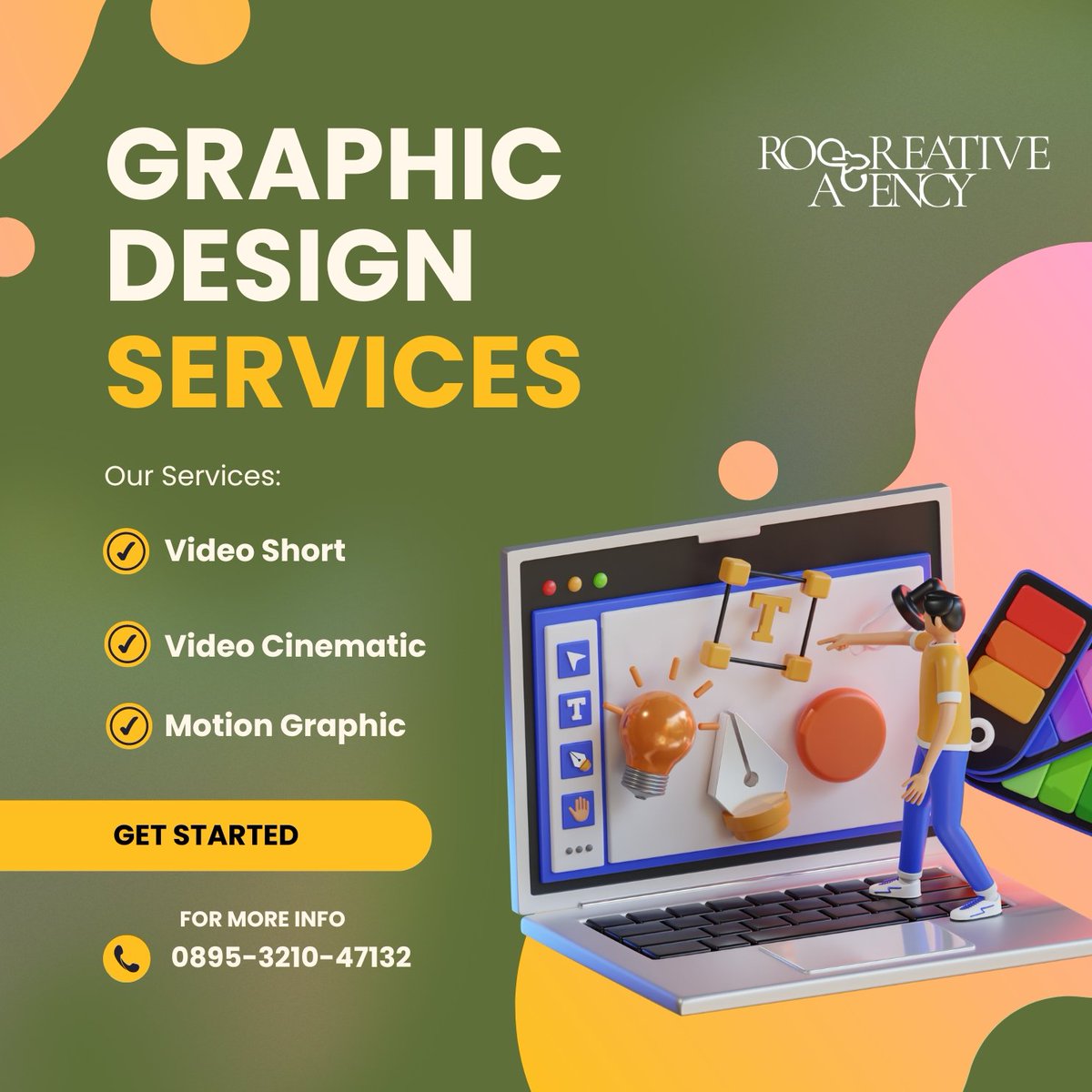 RcreativeAgency's tweet image. ✨ Level up bisnismu dengan strategi kreatif dari Rocreative Agency🚀! Kami hadir untuk bikin brand kamu bersinar lebih terang ✨

Yuk Segera konsultasi kan usahamu!🤩

#NextLevelMarketing  #rocreative #Design #Jasadesign #Joki #Jokidesign #branding #desaingrafis #agency