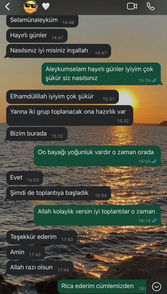 İlk görüşmeden sonra oluşan ilk mesajlaşma
Tam 1 sene sonra sonu evliliğe gitti çok şükür✨