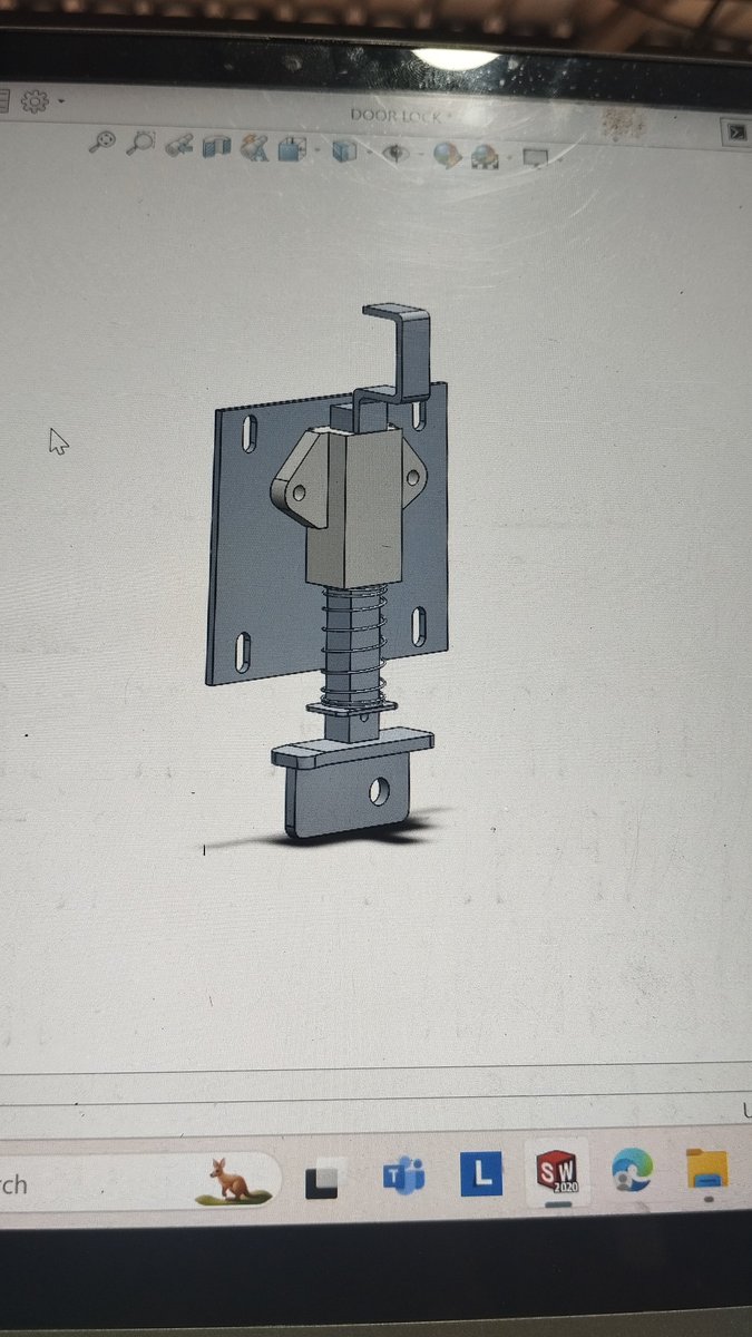 solidstardesign's tweet image. Door Lock lift ✅
#solidwork
#teknikmesin
#joki