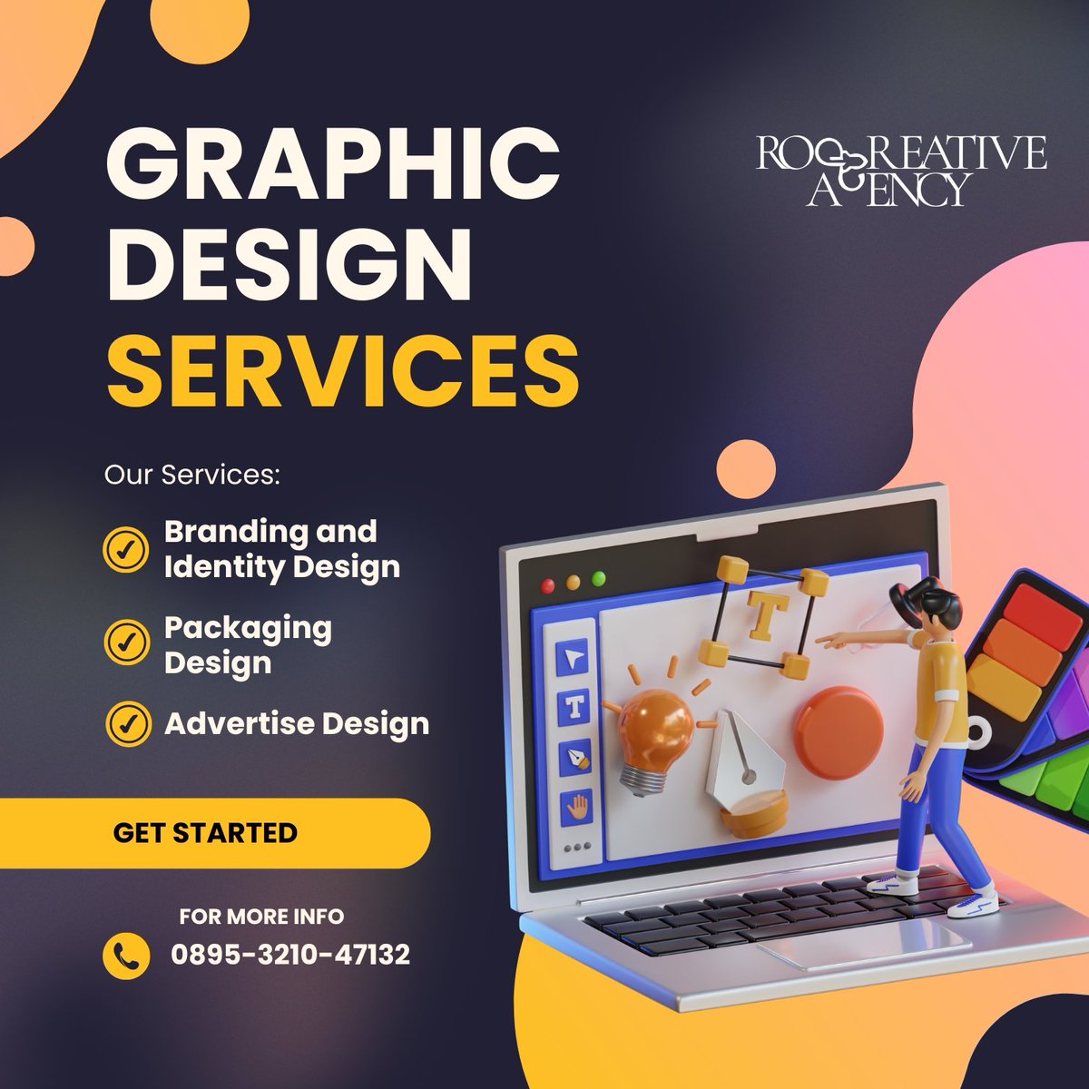 RcreativeAgency's tweet image. ✨ Level up bisnismu dengan strategi kreatif dari Rocreative Agency🚀! Kami hadir untuk bikin brand kamu bersinar lebih terang ✨

Yuk Segera konsultasi kan usahamu!🤩

#NextLevelMarketing  #rocreative #Design #Jasadesign #Joki #Jokidesign #branding #desaingrafis #agency