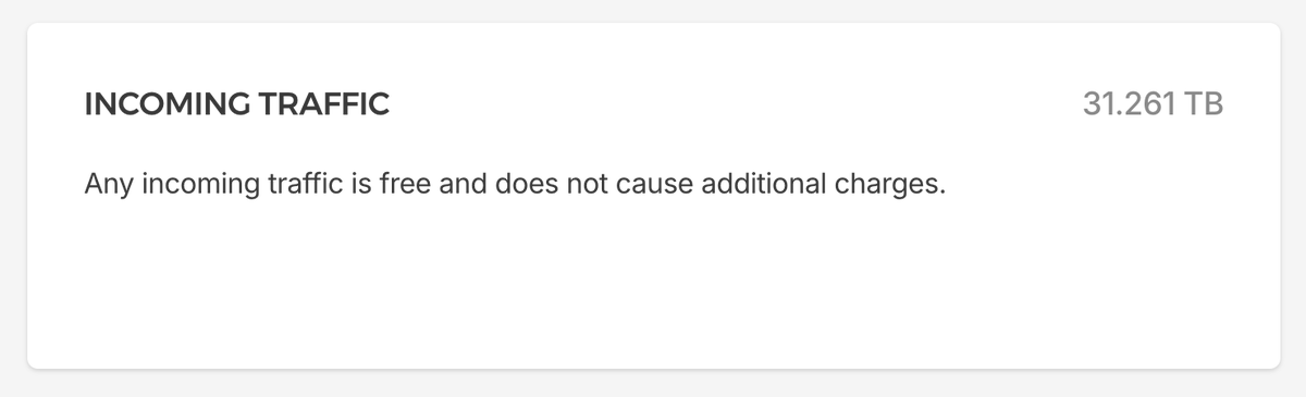 Thank goodness for Hetzner and unlimited ingress bandwidth