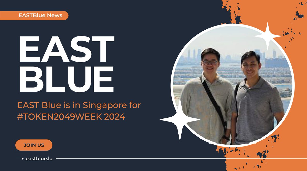 EAST Blue team has joined the Bitcoin crew in Singapore! 👋

Catch us on the BTC side events during #TOKEN2049Week as we dive deeper into the next phase of EAST devtooling solutions 🔥

Lets paint SG orange! 🟠