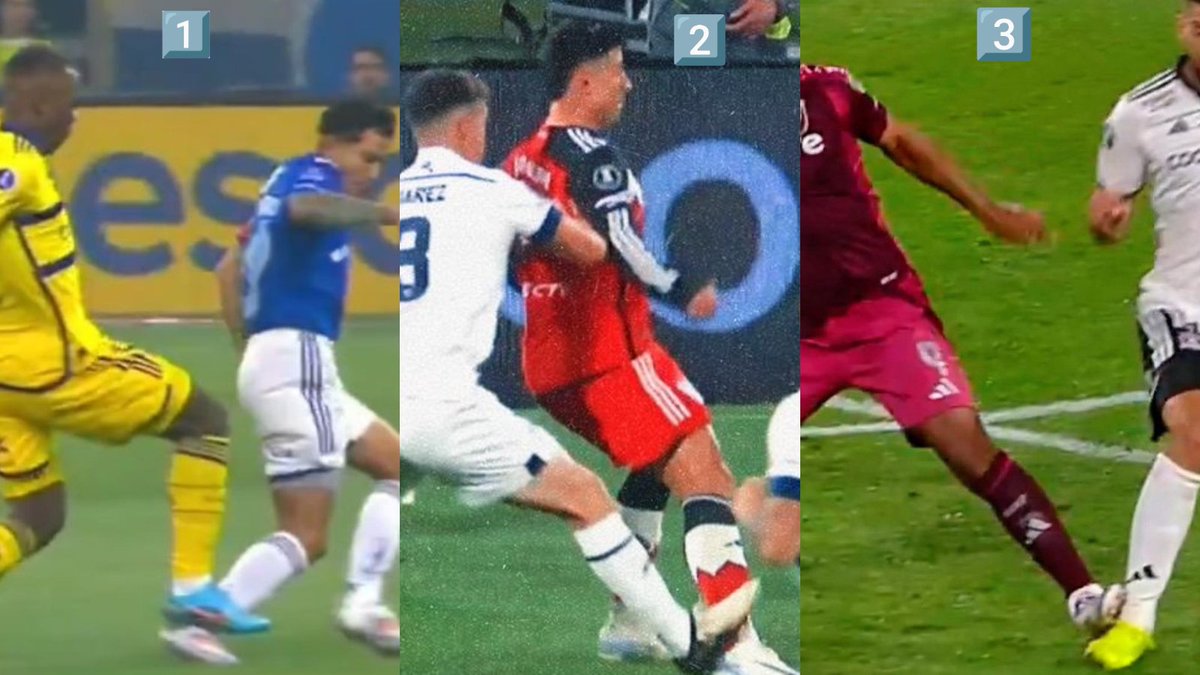 🔎El criterio de <a href="/CONMEBOL/">CONMEBOL.com</a>:

1️⃣Roja
2️⃣Roja
3️⃣Nada.