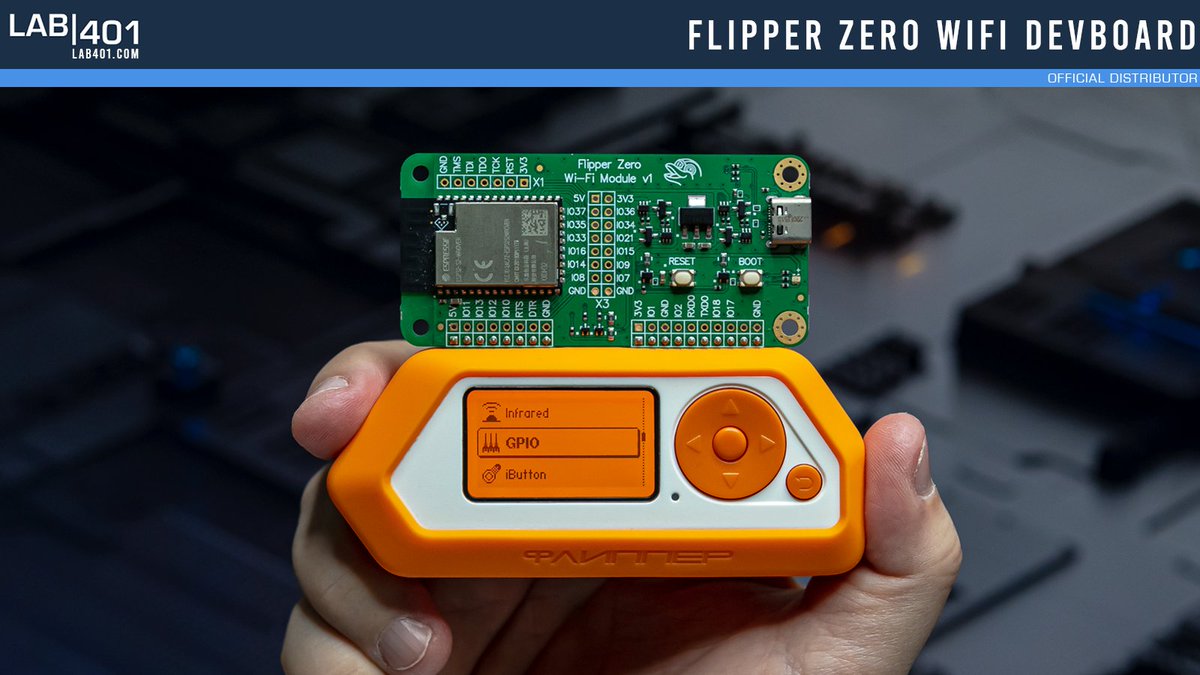 Lab_401's tweet photo. 🔧 The Flipper Zero WiFi Devboard adds advanced, in-circuit debugging via USB or WiFi, using the Black Magic Probe project. https://t.co/lp741NZpoh 
#flipperzero #pentesting #hacking #infosec #Wifidevboard #lab401 #WiFiDebugging #BlackMagicProbe https://t.co/IUr2aF46Fe