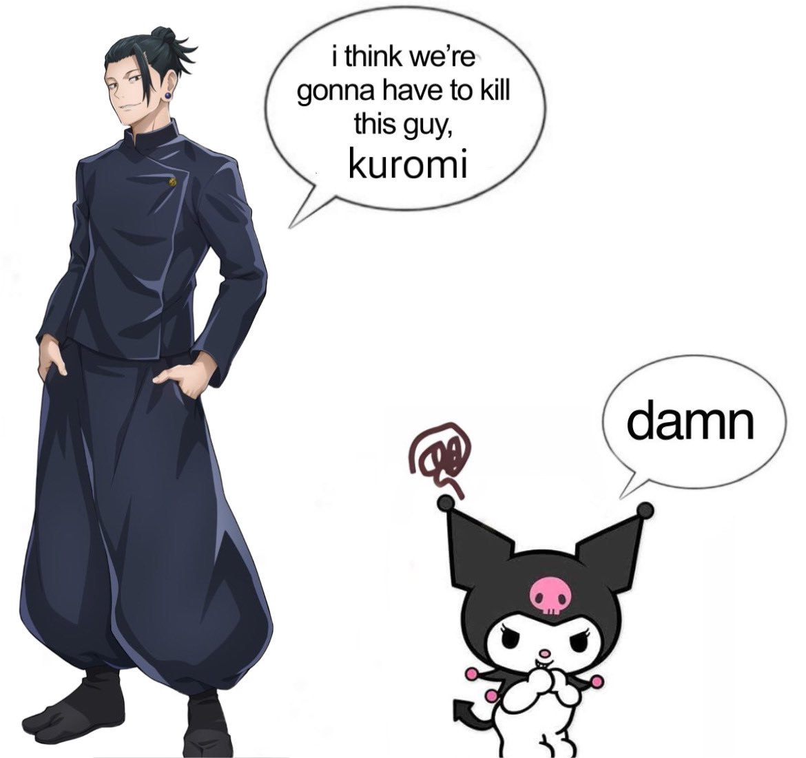 QIYUSUGU's tweet photo. When toji said he killed gojo https://t.co/C7YF52y8AW