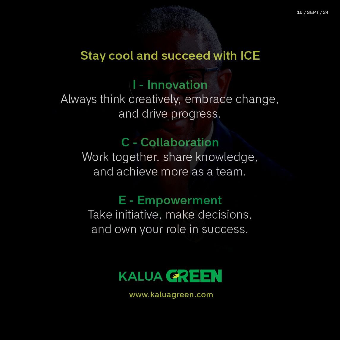 IsaacKalua's tweet photo. Stay cool and succeed with ICE: Innovation, Collaboration, and Empowerment. Unlock your full potential today.
#Empowerment #Success #Innovation #Collaboration #FromPlanToAction https://t.co/6DutPeWHEY