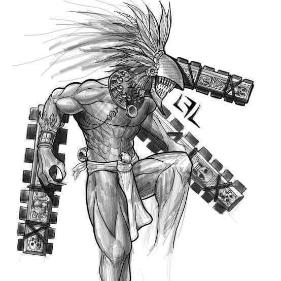 Lycaones's tweet photo. «Hombre Macuahuitl»

Denji con macuahuitl, listo para la batalla como un verdadero guerrero azteca, con el poder de Pochita después de visitar el Mictlan.

ig: lfl.333
#ChainsawMan https://t.co/lcMTa8qPYO