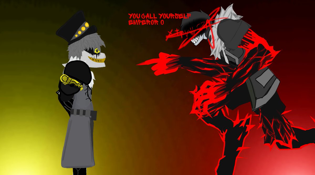 Dinolava_1965's tweet photo. #murderdrones #murderdronesoc
#murderdrone #murderdroneoc
#exedrones #exedrone

Emperor 0 met Cyber King

(Cyber King belong to @KQuiambai) https://t.co/Ea9Xeb4Q4N