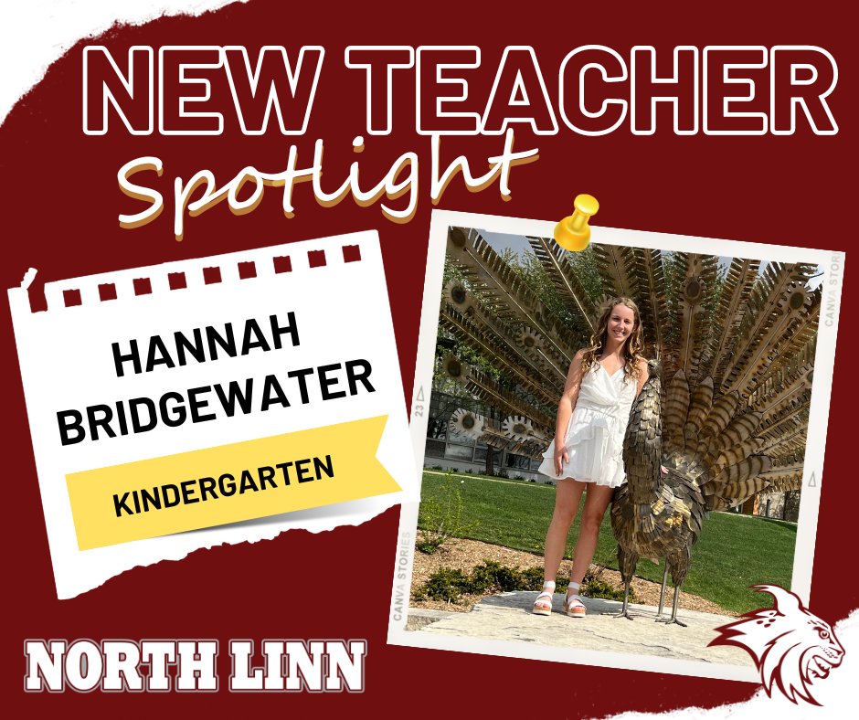 We have another welcome home for our next #LynxCountry staff member!

Please help us welcome back 𝙃𝙖𝙣𝙣𝙖𝙝 𝘽𝙧𝙞𝙙𝙜𝙚𝙬𝙖𝙩𝙚𝙧 to the district, where she will teach Kindergarten.
