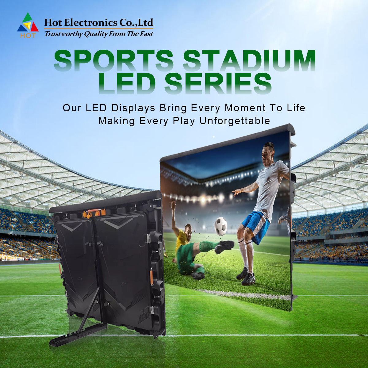 szledstar's tweet image. Hot Electronics Sports Stadium LED Display   

✅Dimensions: 960x960x140mm 
✅Pixel Pitch: 10mm, 8mm, 6.67mm,6mm 
✅Soft mask to protect the screen from the players’ impact 
✅Convenient installation and software setup 

#szledstar #stadiumledscreen