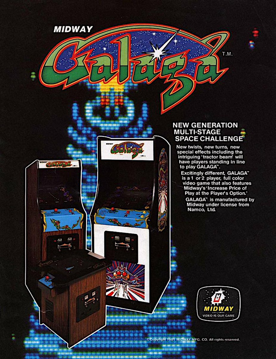 In September 1981, the arcade game ‘Galaga’ was released