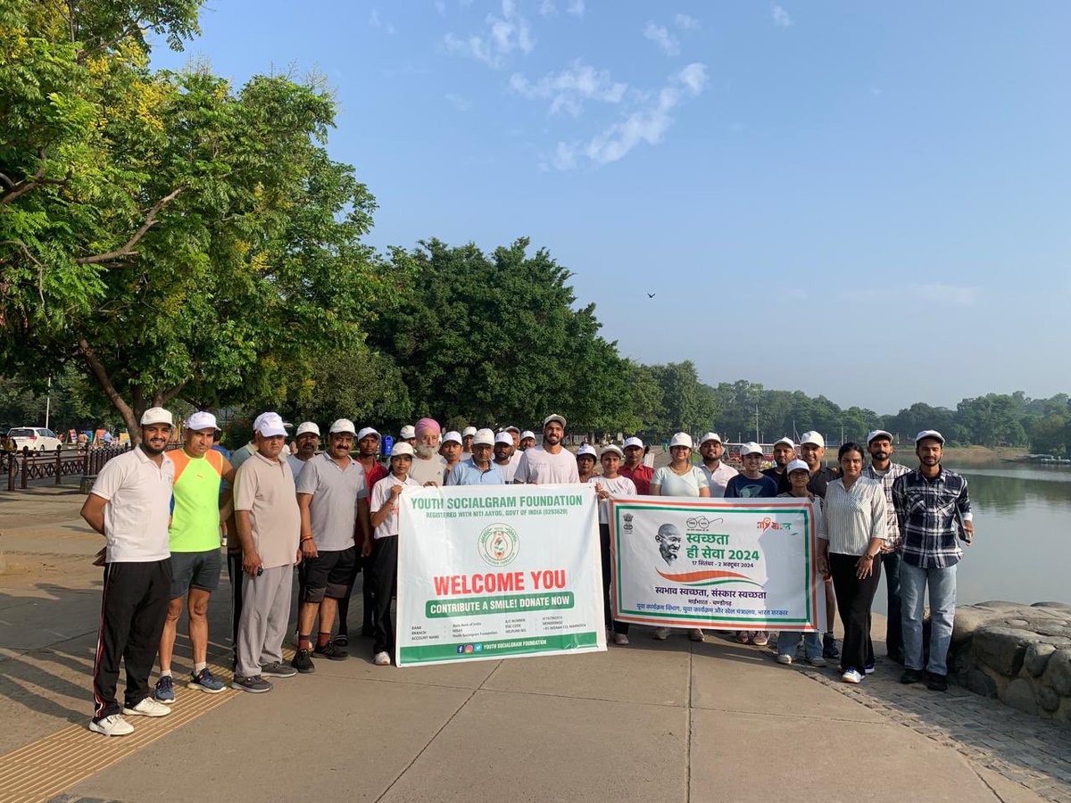 MYBharatHQ's tweet photo. Awareness rally was organised today at sukhna lake by NYK Chandigarh under “Swachhta Hi Sewa” campaign. https://t.co/8FdXkFWopA