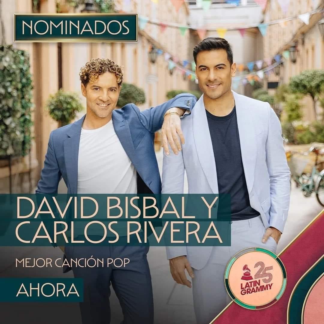 OnlineCdMx's tweet photo. Estamos nominados al @LatinGRAMMYs como Mejor Canción Pop con #Ahora colaboración con mi hermano @davidbisbal y que escribimos junto con @pablopre y producida x #pablocebrian ¡Gracias por esta nominación! ¡Dios es bueno! 🙏
Repost @_CarlosRivera
#carlosrivera #LatinGRAMMY2024 https://t.co/aXNDrqUfrO