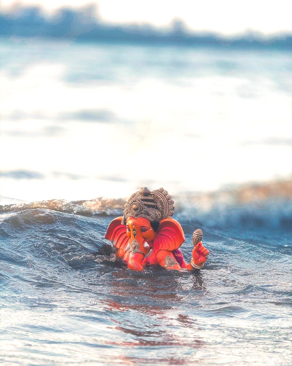 SanatanTalks's tweet photo. Farewell to Lord Ganesha, the remover of obstacles, until we meet again next year! https://t.co/Z7260owX04