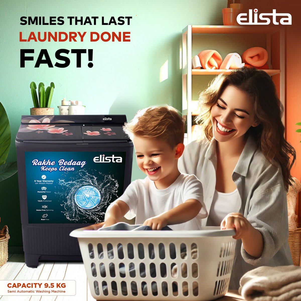ElistaWorld's tweet photo. Transform laundry day into quality time! 🧺✨ Our washing machine takes the hassle out of laundry, so you can focus on what really matters—spending time with your loved ones. 💕 #ElistaWashingMachine
Check out the range here - https://t.co/ihAyXQlT8m https://t.co/NitzYJBAlR