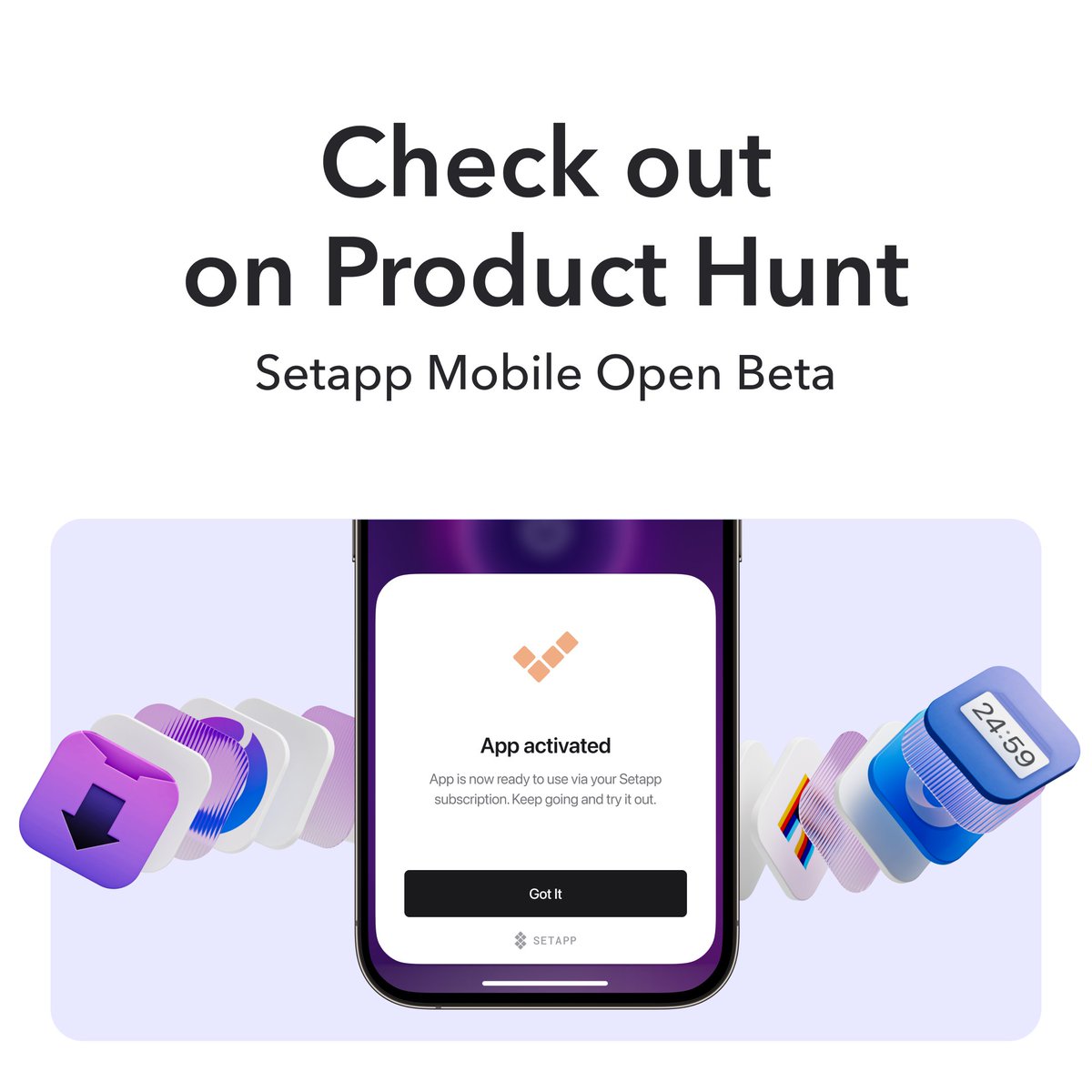 Setapp Mobile is now in open beta⚡️We've launched it on Product Hunt, check it out: stpp.co/4d8Vs2Q