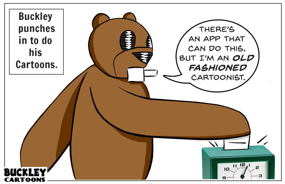 BuckleyCartoons's tweet image. #Punches #Timeclock #App #OldFashioned #Cartoonist #Cartoon