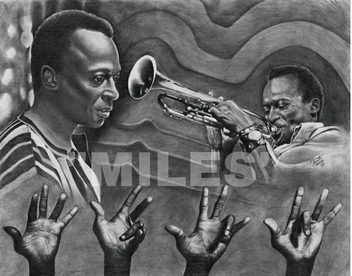 clarencepointer's tweet image. You may share 

Today's featured art piece is the legendary #MilesDavis drawing in which I created several years ago.  The original size 22x28 is still available, make me an offer in which I can't refuse.  

Various limited edition sizes are available, upon request. 

Thanks