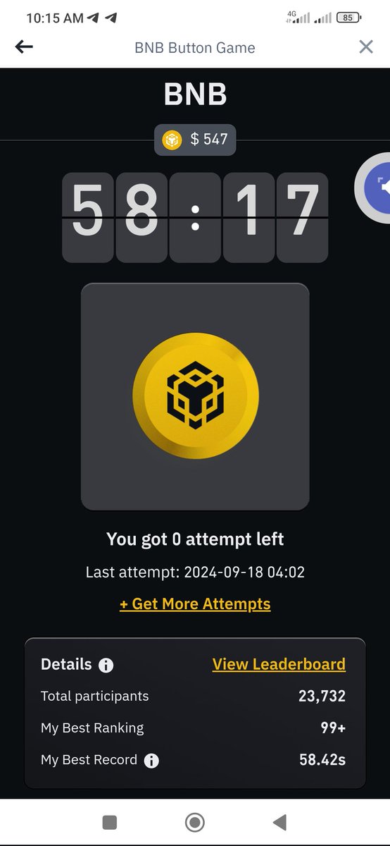 MdShopfk's tweet photo. Binance Button Game is Back: Hit the Button and Countdown to 00:00 to Win 5 BNB!
https://t.co/DatzvsmWzv https://t.co/bsKgctR07w