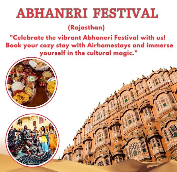 Immerse yourself in the vibrant colors of Rajasthan at the Abhaneri Festival 2024! 
Book your Homestays with airhomestays.com

#AbhaneriFestival2024 #RajasthanCulture #ExploreWithAirHomeStays #RajasthanHeritage