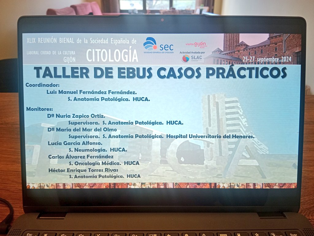 Héctor-Enrique Torres-Rivas, MD (@duckhuca) on Twitter photo 💪 Trabajando en el Taller de EBUS.
4️⃣9️⃣ Reunión Bienal de la <a href="/SECitologia/">Sociedad Española de Citología</a>.
📍<a href="/LaboralCdlC/">Laboral Ciudad de la Cultura</a>. Gijón.
🗓️ 25-27 de septiembre de 2024.
👋 ¡Solo queda una semana!. 💪 Trabajando en el Taller de EBUS.
4️⃣9️⃣ Reunión Bienal de la <a href="/SECitologia/">Sociedad Española de Citología</a>.
📍<a href="/LaboralCdlC/">Laboral Ciudad de la Cultura</a>. Gijón.
🗓️ 25-27 de septiembre de 2024.
👋 ¡Solo queda una semana!.