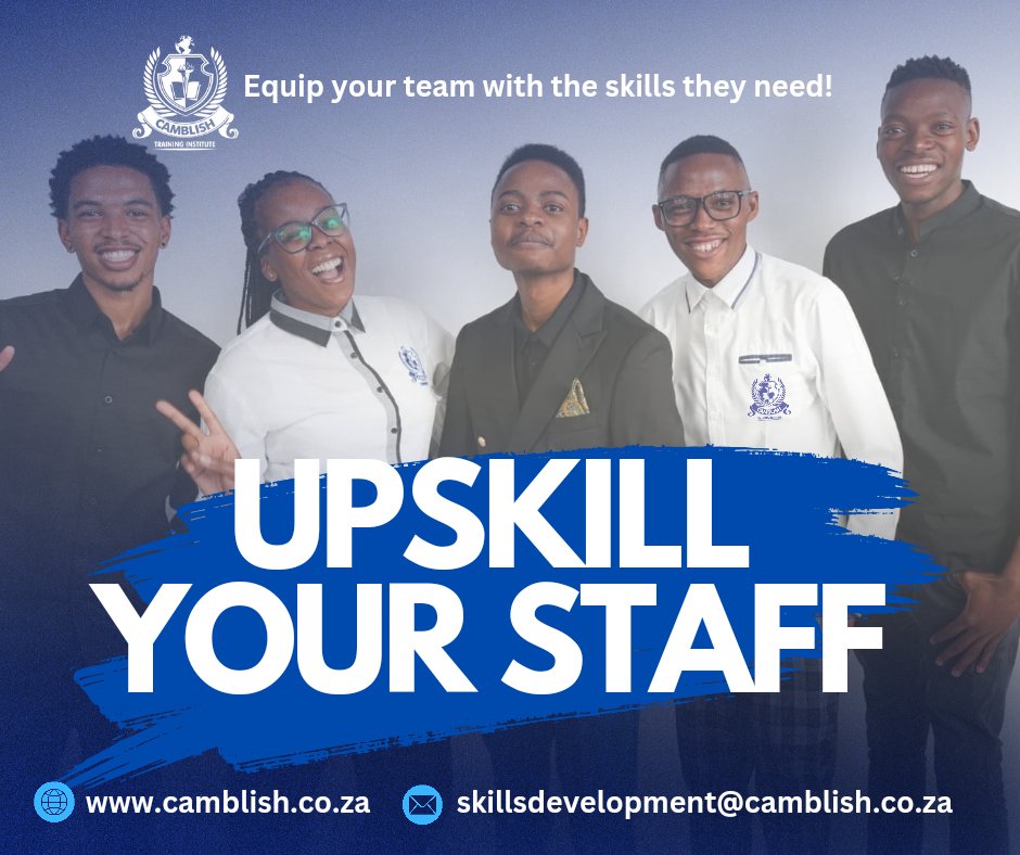 camblishza's tweet image. Elevate your team&apos;s skills with our employee training programs.

#CorporateTrainingProgram #skillsdevelopment #seta #QCTO