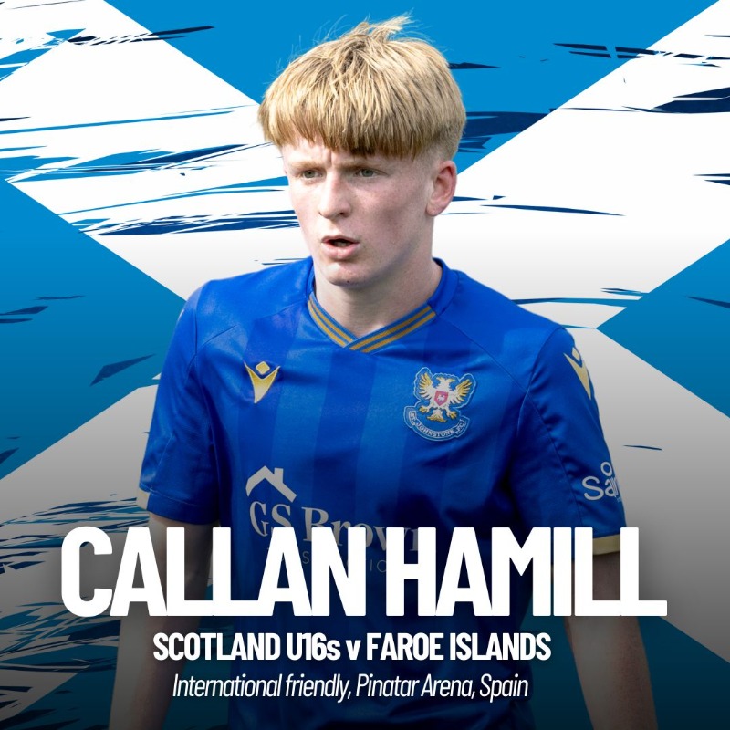 All the best to youth academy player Callan Hamill, who represents Scotland U16s later this afternoon 👏

#SJFC | <a href="/SJFC_Academy/">Saints Academy</a> | <a href="/ScotlandNT/">Scotland National Team</a>