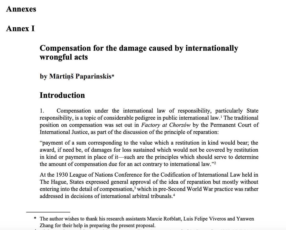 MPaparinskis's tweet image. #ILC_2024 has decided to recommend the inclusion in its long-term programme of work of the topic on compensation for the damage caused by internationally wrongful acts; grateful to @MarcieRotblatt @PipeViveros @yanwen_zhang for their help legal.un.org/docs/?path=../…